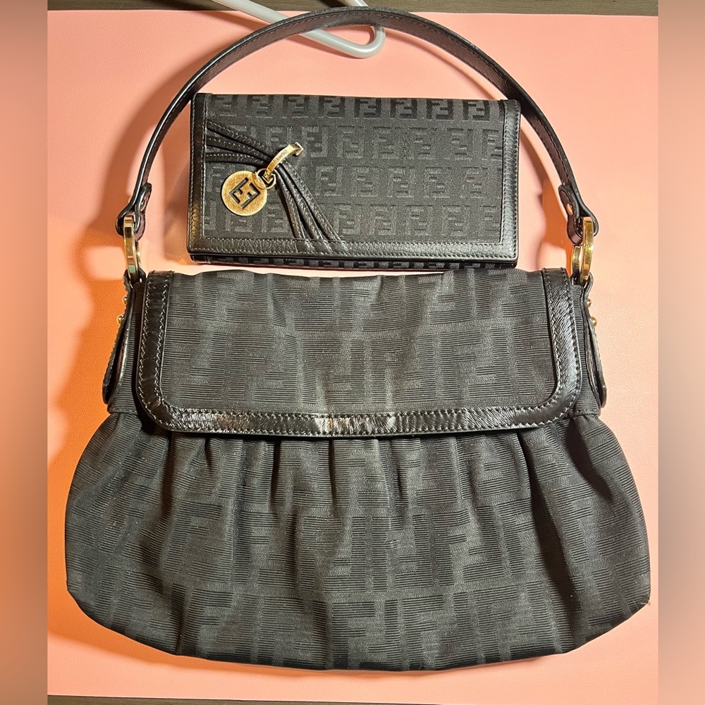 Fendi shoulder bag and matching wallet.